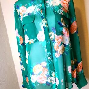 Ladies Floral sheerTop